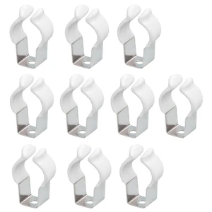 10Pcs T6 Tube Clamp Spring Steel Clips Heavy Duty and Convenient Tool Lamp Holder for Fixing LED Lights Fixtures Indoor Use (Rubber-coated Clips) 10Pcs T6 Tube Clamp Spring Steel Clips Heavy Duty and Convenient Tool Lamp Holder for Fixing LED Lights Fixtures Indoor Use (Rubber-coated Clips)