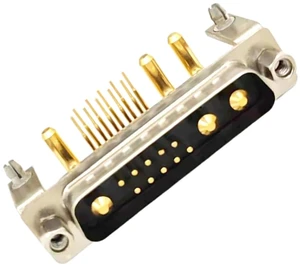 D Sub 13W3 Male PCB Connector Right Angle High Current Solder2Male D Sub 13W3 Male PCB Connector Right Angle High Current Solder2Male