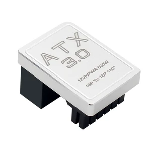 12VHPWR ATX3.0 12+4 16P to 16P Power Header 600W Male to Female PCIe5.0 Graphics Card Power Converter 180 Degree (A Type Silver) 12VHPWR ATX3.0 12+4 16P to 16P Power Header 600W Male to Female PCIe5.0 Graphics Card Power Converter 180 Degree (A Type Silver)