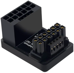 12VHPWR ATX3.0 12+4 16P to 16P Power Header 600W Male to Female PCIe5.0 Graphics Card Power Converter 180 Degree (B Type Black) 12VHPWR ATX3.0 12+4 16P to 16P Power Header 600W Male to Female PCIe5.0 Graphics Card Power Converter 180 Degree (B Type Black)