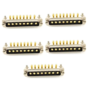 D Sub 8W8 Male PCB Connector Right Angle High Current Solder (1, male) D Sub 8W8 Male PCB Connector Right Angle High Current Solder (1, male)