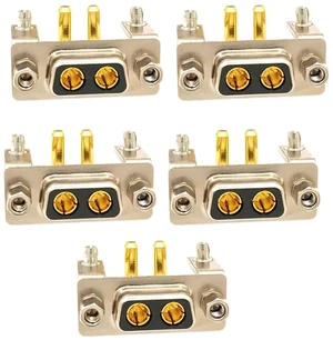 D Sub 2W2 Female PCB Connector Right Angle High Current Solder1Female D Sub 2W2 Female PCB Connector Right Angle High Current Solder1Female