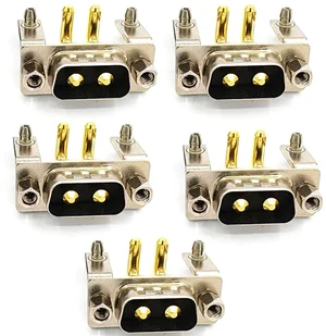 D Sub 2W2 PCB Connector Right Angle High Current Solder (2, Male) D Sub 2W2 PCB Connector Right Angle High Current Solder (2, Male)