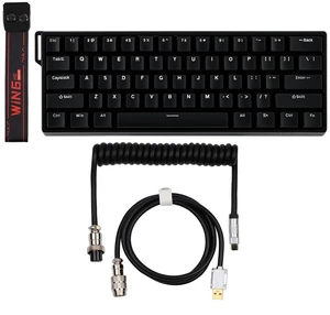 WIN60 HE 60% Wired Magnetic Keyboard+Puff Aviator Coiled USB Cable WIN60 HE 60% Wired Magnetic Keyboard+Puff Aviator Coiled USB Cable