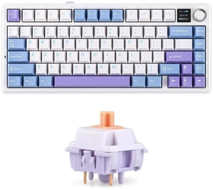 X Aula F75 MAX Wireless Mechanical Keyboard with TFT Screen and Knob+Wisteria Tactile Mechanical Keyboard Switches Set, 5 Pin Factory Lubed 100 Pieces Switch X Aula F75 MAX Wireless Mechanical Keyboard with TFT Screen and Knob+Wisteria Tactile Mechanical Keyboard Switches Set, 5 Pin Factory Lubed 100 Pieces Switch