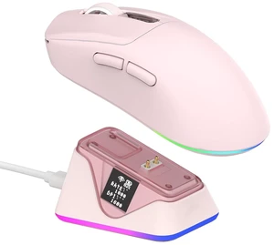 NEX Lite Wireless Gaming Mouse w/Screens & RGB Charging Dock