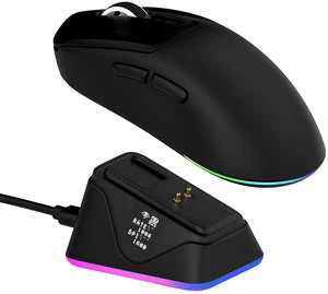 NEX Lite Wireless Gaming Mouse w/Screens & RGB Charging Dock