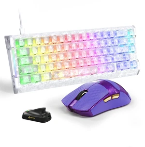 R68 HE&X11Ultra Gaming Keyboard and Mouse Combo,8KHz Rapid Trigger Keyboard,PAW3950MAX Sensor,Wired/BT/2.4Ghz Programmable Mice for PC Gamer (Ice Ninja) R68 HE&X11Ultra Gaming Keyboard and Mouse Combo,8KHz Rapid Trigger Keyboard,PAW3950MAX Sensor,Wired/BT/2.4Ghz Programmable Mice for PC Gamer (Ice Ninja)
