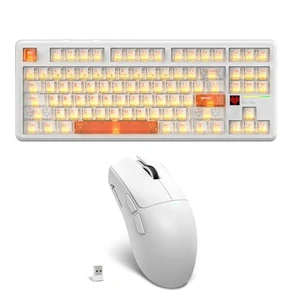 X87 Ultra Wireless Mechanical Keyboard& X11SE Ultra-Light Wireless Gaming, 10000mAh Battery, Dot-Matrix Screen, 16.8M RGB, Hot-Swappable, Programmable for PC Gamer (Iced Orange) X87 Ultra Wireless Mechanical Keyboard& X11SE Ultra-Light Wireless Gaming, 10000mAh Battery, Dot-Matrix Screen, 16.8M RGB, Hot-Swappable, Programmable for PC Gamer (Iced Orange)