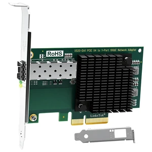 10Gb/s SFP+ Fiber Port Ethernet Adapter for NAS & Desktop PCs. PCIE x4 Interface to 10Gb/s SFP+ Fiber Port NIC Card for Gaming, Intel 82599ES 10GbE Ethernet Controller (X520-DA1) 10Gb/s SFP+ Fiber Port Ethernet Adapter for NAS & Desktop PCs. PCIE x4 Interface to 10Gb/s SFP+ Fiber Port NIC Card for Gaming, Intel 82599ES 10GbE Ethernet Controller (X520-DA1)
