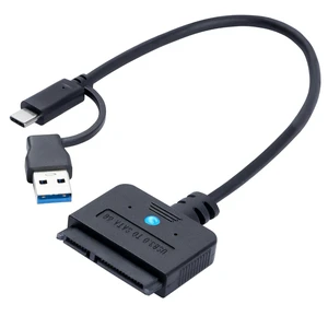 2-in-1 SATA to USB Cable Adapter, Black, Data Transfer Adapter for 2.5'' Inch SATA Hard Drive Connection 2-in-1 SATA to USB Cable Adapter, Black, Data Transfer Adapter for 2.5'' Inch SATA Hard Drive Connection