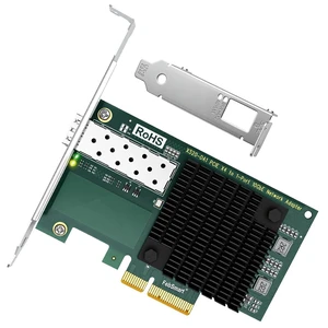 PCIE X4 Interface to 10GbE SFP+ Optical Port Network Adapter for Desktop PC, Intel 82599ES 10Gb/s Ethernet Controller, 10GbE PCIE NIC Card for Gaming, 10Gb/s SFP+ LAN Adapter for Storage (X520-DA1) PCIE X4 Interface to 10GbE SFP+ Optical Port Network Adapter for Desktop PC, Intel 82599ES 10Gb/s Ethernet Controller, 10GbE PCIE NIC Card for Gaming, 10Gb/s SFP+ LAN Adapter for Storage (X520-DA1)