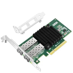 PCIE X8 Interface to 2X 10GbE SFP+ Fiber Port Converged Ethernet Adapter, Intel Dual Port 10GbE Ethernet Controller X710-BM2, 2-Port 10GbE PCIE NIC Card, 2X 10GbE SFP+ LAN Adapter (X710-DA2) PCIE X8 Interface to 2X 10GbE SFP+ Fiber Port Converged Ethernet Adapter, Intel Dual Port 10GbE Ethernet Controller X710-BM2, 2-Port 10GbE PCIE NIC Card, 2X 10GbE SFP+ LAN Adapter (X710-DA2)
