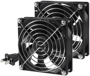 2Pack AC Power Axial Fan 110V 120V 9025 90mm x 25mm Dual Ball Metal for DIY Ventilation Exhaust Projects Cooling 2Pack AC Power Axial Fan 110V 120V 9025 90mm x 25mm Dual Ball Metal for DIY Ventilation Exhaust Projects Cooling