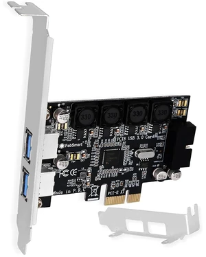 1X 19Pin USB 3.0 Header and 2X USB-A Ports PCIE USB 3.0 5Gbps Expansion Card for Windows and Linux Desktop PCs, Built in Self-Powered Technology, No Need Additional Power Supply (FS-HA-Pro) 1X 19Pin USB 3.0 Header and 2X USB-A Ports PCIE USB 3.0 5Gbps Expansion Card for Windows and Linux Desktop PCs, Built in Self-Powered Technology, No Need Additional Power Supply (FS-HA-Pro)