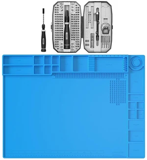 Precision Screwdriver Set 153 in 1 Small Screwdriver Set with Case+STREBITO Soldering Mat Large, Solder Mat Heat Resistant 932°F Precision Screwdriver Set 153 in 1 Small Screwdriver Set with Case+STREBITO Soldering Mat Large, Solder Mat Heat Resistant 932°F