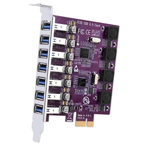 7X 5Gbps USB-A Ports PCIE USB 3.0 Expansion Card for Windows 11, 10, 8.x, 7, Vista, XP Desktop PCs, Built in FebSmart Self-Powered Technology, No Need Additional Power Supply (FS-U7L-Pro) 7X 5Gbps USB-A Ports PCIE USB 3.0 Expansion Card for Windows 11, 10, 8.x, 7, Vista, XP Desktop PCs, Built in FebSmart Self-Powered Technology, No Need Additional Power Supply (FS-U7L-Pro)
