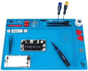 Silicone Soldering Repair Mat Magnetic Work Mat 17.7''x11.8'' Silicone Soldering Repair Mat Magnetic Work Mat 17.7''x11.8''
