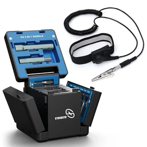Anti Static Wrist Strap and 55 in 1 Small Screwdriver Set Bundle, ESD Grounding Wristband with Compact Electronics Repair Tool Kit for Computer Building, Laptop, Phone, Game Console, Watc Anti Static Wrist Strap and 55 in 1 Small Screwdriver Set Bundle, ESD Grounding Wristband with Compact Electronics Repair Tool Kit for Computer Building, Laptop, Phone, Game Console, Watc