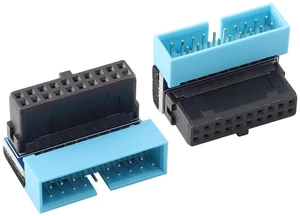2 Pack 90 Degree Up Angle USB 3.0 20pin Connector USB 3.0 19Pin/20Pin Female to Male Extension Power Adapter Board for Desktop Motherboard Mainboard Internal Header Adapter(Up/blue-20Pin) 2 Pack 90 Degree Up Angle USB 3.0 20pin Connector USB 3.0 19Pin/20Pin Female to Male Extension Power Adapter Board for Desktop Motherboard Mainboard Internal Header Adapter(Up/blue-20Pin)