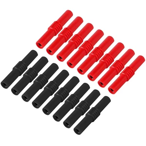 16Pcs Insulated 4mm Banana Plug Coupler Female to Female Banana Socket Jack Connectors for 4mm Banana Plug Extension Adapters (8Pcs Red + 8Pcs Black) 16Pcs Insulated 4mm Banana Plug Coupler Female to Female Banana Socket Jack Connectors for 4mm Banana Plug Extension Adapters (8Pcs Red + 8Pcs Black)