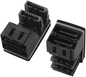 90 Degree Vertical SATA Adapter,Dual SATA 7-Pin Female to 7-Pin Male Angled Connector,Suitable for Desktop PC/Computer Motherboard Dual Port Connection Extender(2-Pack/90 Degree) 90 Degree Vertical SATA Adapter,Dual SATA 7-Pin Female to 7-Pin Male Angled Connector,Suitable for Desktop PC/Computer Motherboard Dual Port Connection Extender(2-Pack/90 Degree)