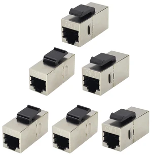 Cat7 Keystone Wall Plate Coupler RJ45 Keystone Jack Inline Coupler 10Gbps Cat-7 Female to Female Keystone Jack Shielded Rj45 Jack for Cat-7, Cat6, Cat6A, Cat5e, Cat5 Cabling(6Pack/CAT7) Cat7 Keystone Wall Plate Coupler RJ45 Keystone Jack Inline Coupler 10Gbps Cat-7 Female to Female Keystone Jack Shielded Rj45 Jack for Cat-7, Cat6, Cat6A, Cat5e, Cat5 Cabling(6Pack/CAT7)
