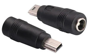 USB Mini DC Power Adapter, 2-Pack, Black, Mini USB 2.0 Male Jack USB Mini DC Power Adapter, 2-Pack, Black, Mini USB 2.0 Male Jack
