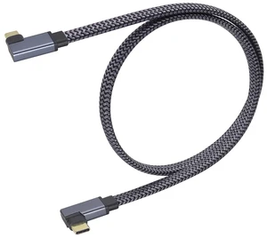 Flat Short Right Angled USB C to USB C 3.1 Gen 2 Braided Cable 10Gbps 90 Degree Left Angle USB 3.1 Type C Male Extension Cable Fast Charging Compatible for Samsung Galaxy S24,MacBook(0.6M-M/M) Flat Short Right Angled USB C to USB C 3.1 Gen 2 Braided Cable 10Gbps 90 Degree Left Angle USB 3.1 Type C Male Extension Cable Fast Charging Compatible for Samsung Galaxy S24,MacBook(0.6M-M/M)