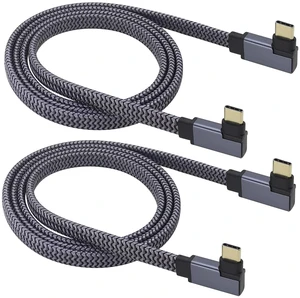 2Pack Right&Left Angle USB Type C 3.1 Flat Braided Cable,60W 3A 90 Degree Tpye C USB 3.1 Gen2 Male Fast Charging,Data,Audio,Video Cable for MacBook,Phone &More Type-C Devices(1M-M/M) 2Pack Right&Left Angle USB Type C 3.1 Flat Braided Cable,60W 3A 90 Degree Tpye C USB 3.1 Gen2 Male Fast Charging,Data,Audio,Video Cable for MacBook,Phone &More Type-C Devices(1M-M/M)