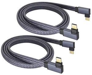 2Pack 90 Degree USB-C 3.1 to USB C 60W Power Delivery Cable Right Angle Type C 3.1 Gen 2 Cord 10Gbps Data Sync 3A PD Fast Charge Cord Compatible for MacBook,Pixelbook,Galaxy S20,SSD(1M-M/M) 2Pack 90 Degree USB-C 3.1 to USB C 60W Power Delivery Cable Right Angle Type C 3.1 Gen 2 Cord 10Gbps Data Sync 3A PD Fast Charge Cord Compatible for MacBook,Pixelbook,Galaxy S20,SSD(1M-M/M)