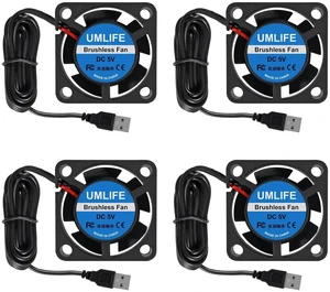 4pcs USB 5V DC Fan 2510 Small 2 pin Cooling Cooler Computer 25mm X 10mm (25x25x10) 4pcs USB 5V DC Fan 2510 Small 2 pin Cooling Cooler Computer 25mm X 10mm (25x25x10)