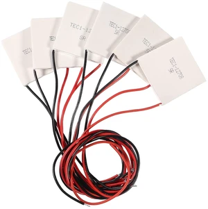 6PCS TEC1-12708 TEC Thermoelectric Heatsink Cooler Cooling Peltier Plate Module 40x40mm 6PCS TEC1-12708 TEC Thermoelectric Heatsink Cooler Cooling Peltier Plate Module 40x40mm
