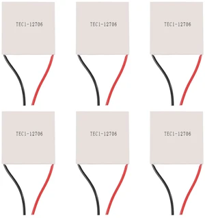 6PCS TEC1-12706 Semiconductor Refrigeration Tablets TEC1-12706 12V 6A Heatsink Thermoelectric Cooler Cooling Peltier Plate Module 40x40MM 6PCS TEC1-12706 Semiconductor Refrigeration Tablets TEC1-12706 12V 6A Heatsink Thermoelectric Cooler Cooling Peltier Plate Module 40x40MM