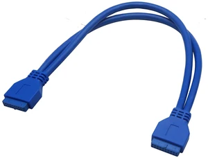 USB 3.0 Motherboard Header Cable Hi-Speed 20 Pin Female to Female Motherboard Header Adapter Extender Cable (30cm/12inch-F/F) USB 3.0 Motherboard Header Cable Hi-Speed 20 Pin Female to Female Motherboard Header Adapter Extender Cable (30cm/12inch-F/F)