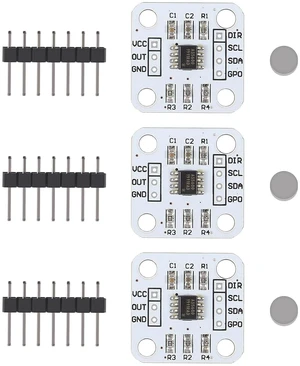 3pcs AS5600 Magnetic Encoder High Precision Sensor Module, 12bit, I2C, PWM, Voltage Output, Non-Contact, 23x23mm 3pcs AS5600 Magnetic Encoder High Precision Sensor Module, 12bit, I2C, PWM, Voltage Output, Non-Contact, 23x23mm