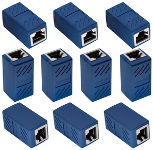 RJ45 Cat6 Adapter Ethernet Cable Extender Cat6 Female to Female Inline Network Cable Coupler Cat6 Cat5 Cat5e Ethernet Coupler Adapter (Blue-10 Pack) RJ45 Cat6 Adapter Ethernet Cable Extender Cat6 Female to Female Inline Network Cable Coupler Cat6 Cat5 Cat5e Ethernet Coupler Adapter (Blue-10 Pack)
