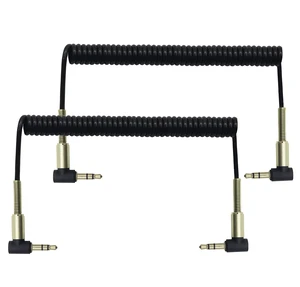 Right Angle 3.5mm TRS to TRS Cord,90 Degree 1/8 3.5mm 3-Pole Male Spring Audio Cable,for laptops,Headphones & Other Devices with 1/8 Interfaces,Microphone not Supported(2Pack/1.5M) Right Angle 3.5mm TRS to TRS Cord,90 Degree 1/8 3.5mm 3-Pole Male Spring Audio Cable,for laptops,Headphones & Other Devices with 1/8 Interfaces,Microphone not Supported(2Pack/1.5M)