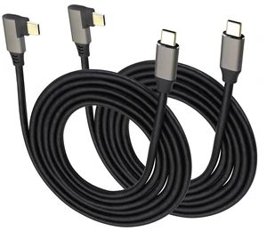 AOTOKK Right & Left Angled Type C USB 3.1 Adapter Cable 5 Gbps&2A 90 Degree 3.1 USB Type C Male Cable Full Function Supports Charging,Data,Audio,Video Cable for Laptop&Tablet&Mobile Phone(1.5M/2Pack) AOTOKK Right & Left Angled Type C USB 3.1 Adapter Cable 5 Gbps&2A 90 Degree 3.1 USB Type C Male Cable Full Function Supports Charging,Data,Audio,Video Cable for Laptop&Tablet&Mobile Phone(1.5M/2Pack)