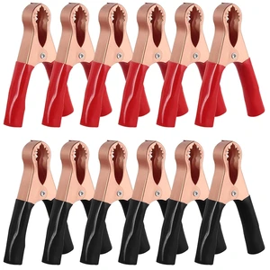 12 Pcs Metal Alligator Clips 50A Insulated Alligator Clips Heavy Duty Alligator Clamps Terminal Test Clamps Battery Insulated Test Clips for Electrical Testing & Automotive 12 Pcs Metal Alligator Clips 50A Insulated Alligator Clips Heavy Duty Alligator Clamps Terminal Test Clamps Battery Insulated Test Clips for Electrical Testing & Automotive