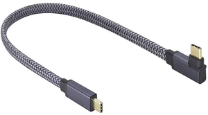 Right & Left Angled Type C 3.1 USB Flat Short Cable,90 Degree 10Gbps Tpye C USB 3.1 Gen2 Male Charging,Data,Audio,Video Cord for Tablet,Phone and More Type-C Devices(M/M) (1, 0.3M/1FT) Right & Left Angled Type C 3.1 USB Flat Short Cable,90 Degree 10Gbps Tpye C USB 3.1 Gen2 Male Charging,Data,Audio,Video Cord for Tablet,Phone and More Type-C Devices(M/M) (1, 0.3M/1FT)