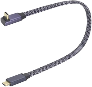 USB Type C 3.1 Flat Braided Cable,60W 3A 90 Degree Tpye C USB 3.1 Gen2 Male Fast Charging,Data,Audio,Video Cable Compatible for MacBook,Phone &More Type-C Devices(0.3M-M/M) (1, 0.3M) USB Type C 3.1 Flat Braided Cable,60W 3A 90 Degree Tpye C USB 3.1 Gen2 Male Fast Charging,Data,Audio,Video Cable Compatible for MacBook,Phone &More Type-C Devices(0.3M-M/M) (1, 0.3M)