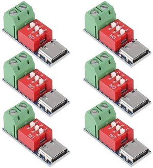 6PCS USB-C PD Trigger Board Module PD3.0/2.0, BC1.2 DC-DC Buck Converter Adjustable Power Supply Module 24V to 20V 15V 12V 9V 5V 6PCS USB-C PD Trigger Board Module PD3.0/2.0, BC1.2 DC-DC Buck Converter Adjustable Power Supply Module 24V to 20V 15V 12V 9V 5V