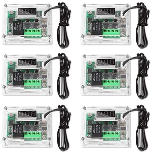 6PCS Temperature Controller Module XH-W1209 LCD Display Digital Thermostat Module with Waterproof NTC Probe -50~110 DC 12V Electronic Temp Control Module Switch 6PCS Temperature Controller Module XH-W1209 LCD Display Digital Thermostat Module with Waterproof NTC Probe -50~110 DC 12V Electronic Temp Control Module Switch
