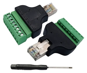 RJ45 Screw Terminal RJ45 8P 8C Male to 8Pin Female Bolt Screw Type terminals Ethernet Net Network Plug for AV CCTV UTP DVR Cat5 Cat6 Cat7 Coupler(2 Pack/Male) RJ45 Screw Terminal RJ45 8P 8C Male to 8Pin Female Bolt Screw Type terminals Ethernet Net Network Plug for AV CCTV UTP DVR Cat5 Cat6 Cat7 Coupler(2 Pack/Male)