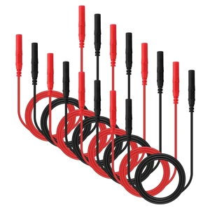 8PCS Meter Test Lead Extension Male to Female Connector 4mm Banana Plug to Jack Heavy Duty Silicone Wires Multimeter Leads Probes 8PCS Meter Test Lead Extension Male to Female Connector 4mm Banana Plug to Jack Heavy Duty Silicone Wires Multimeter Leads Probes