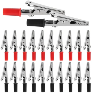 20 PCS Metal Alligator Clips Electrical Test Clamps with Screw and Plastic Handles for Wires and Joints 20 PCS Metal Alligator Clips Electrical Test Clamps with Screw and Plastic Handles for Wires and Joints