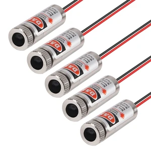 5pcs 650nm 5mw Laser Head Laser Tube Adjustable Focus 3~5V Red Laser Tube for Sight Positioning Sighting Telescope (Dot) 5pcs 650nm 5mw Laser Head Laser Tube Adjustable Focus 3~5V Red Laser Tube for Sight Positioning Sighting Telescope (Dot)