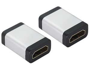 HDMI Adapter 4K HDMI Connector Female to Female Coupler,Aluminum Alloy HDMI Extender,with 4K@60hz,3D and HDR for HD TV,Computer,PC,Monitor,Laptop,Projector,DVD Player,PS 4/3(2Pack/Silver) HDMI Adapter 4K HDMI Connector Female to Female Coupler,Aluminum Alloy HDMI Extender,with 4K@60hz,3D and HDR for HD TV,Computer,PC,Monitor,Laptop,Projector,DVD Player,PS 4/3(2Pack/Silver)