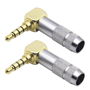 Right Angle 3.5mm 1/8" TRRS Stereo Plug DIY AUX Connecor 90 Degree 4Pole 3.5mm Male DIY Solder Headphone Audio Cable Connector 1/8" Heavy Duty Repair Replacement Solder Adapter(4Pole/2Pack) Right Angle 3.5mm 1/8" TRRS Stereo Plug DIY AUX Connecor 90 Degree 4Pole 3.5mm Male DIY Solder Headphone Audio Cable Connector 1/8" Heavy Duty Repair Replacement Solder Adapter(4Pole/2Pack)